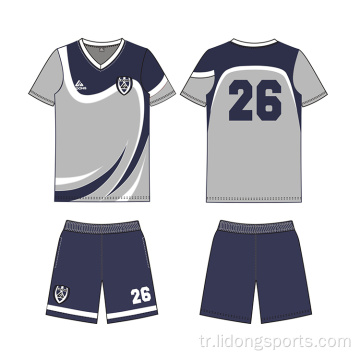 Özel yapılmış polyester futbol takımı üniformaları seti